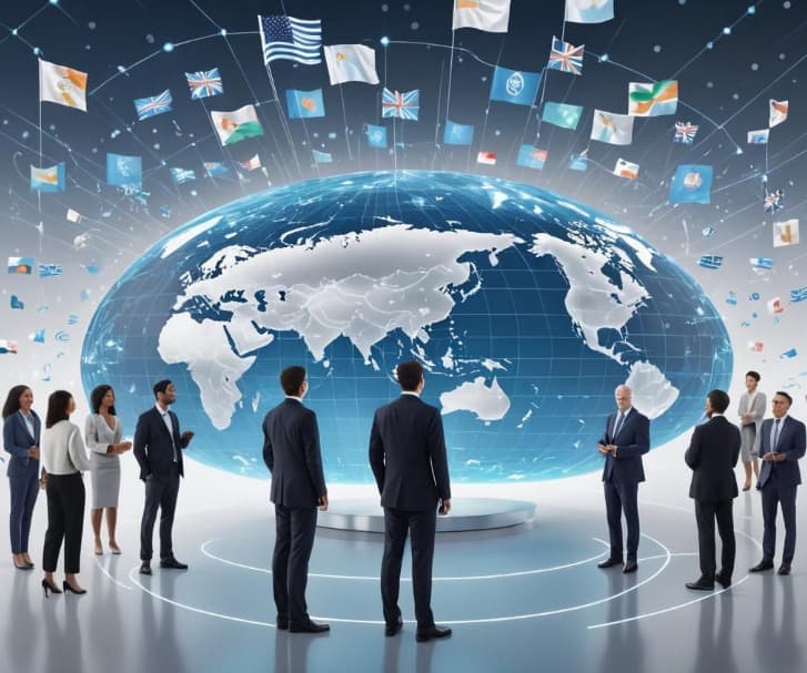 Students practicing language skills